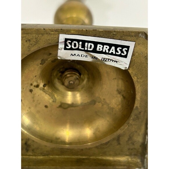 Vintage Solid Brass Candle Stick 7” approx - Picture 6 of 11